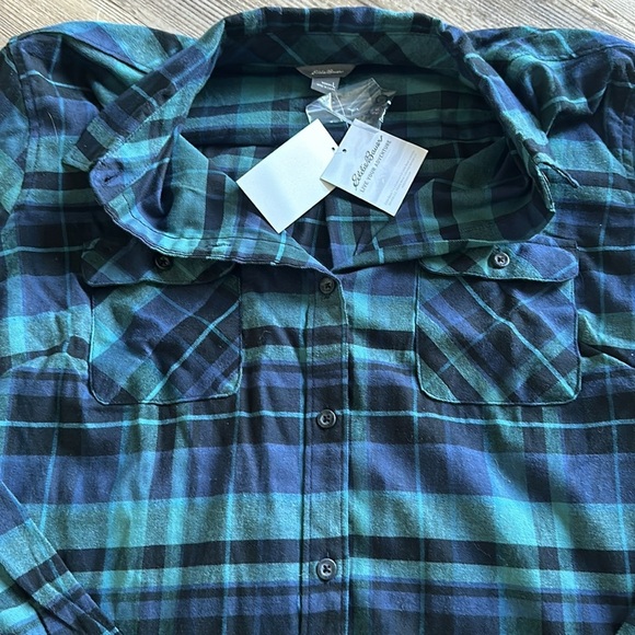 Eddie Bauer women’s button up flannel new with tags - Picture 2 of 4